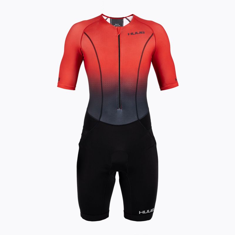 Tuta da triathlon lunga da uomo HUUB Commit rosso/nero