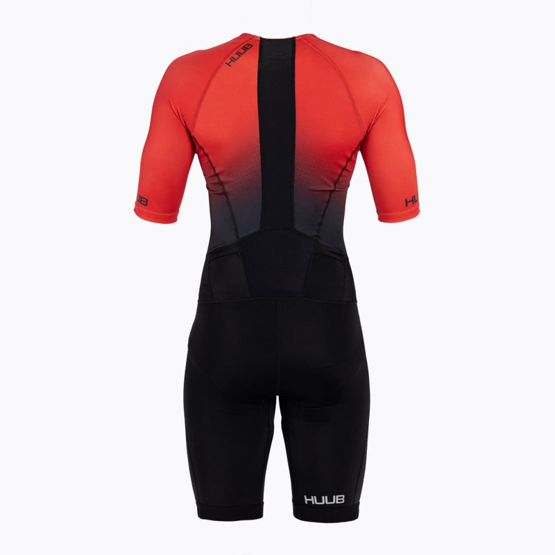 Tuta da triathlon lunga da uomo HUUB Commit rosso/nero 2