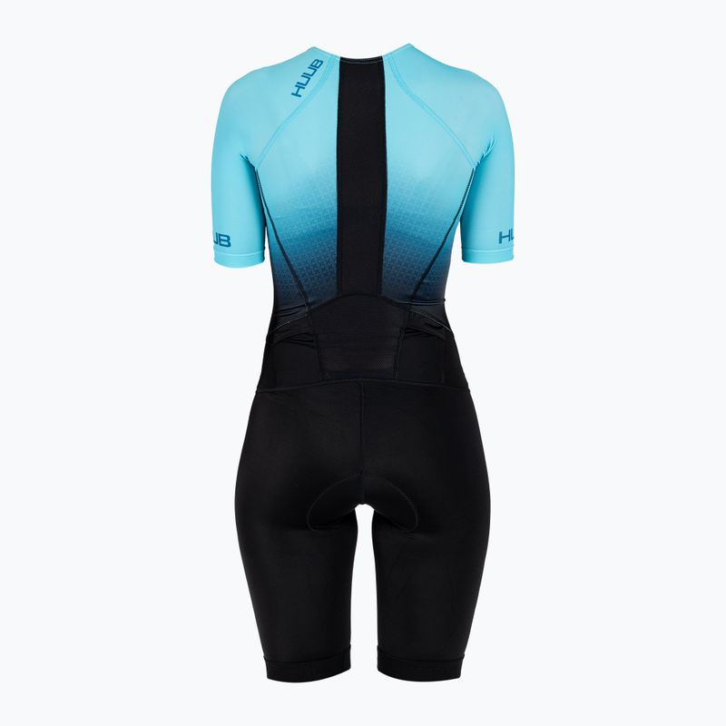 Tuta da triathlon da donna HUUB Commit Tuta lunga teal/nero 2