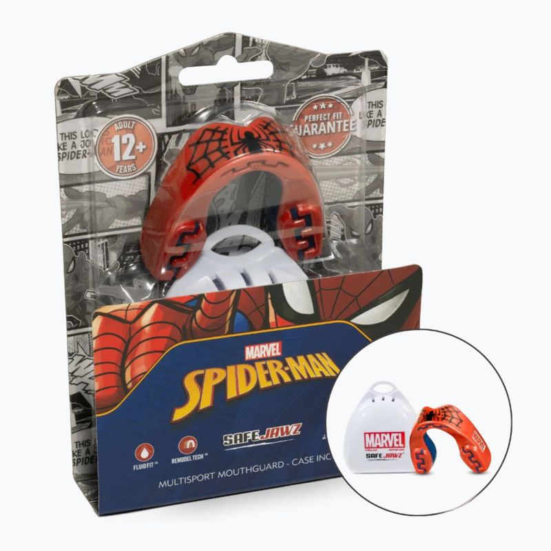 SAFEJAWZ proteggi-mascella per bambini Marvel Spider Man rosso 2