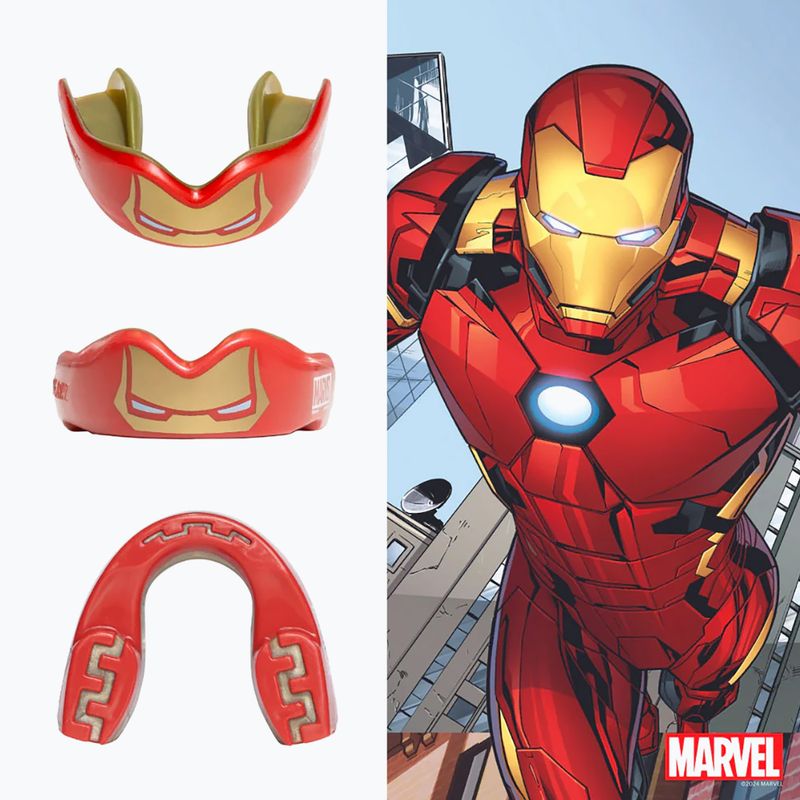 SAFEJAWZ proteggi-mascella per bambini Marvel Iron Man rosso 2