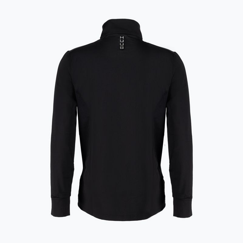 HUUB Uomo Felpa da allenamento Thermal Half Zip Top nero 2