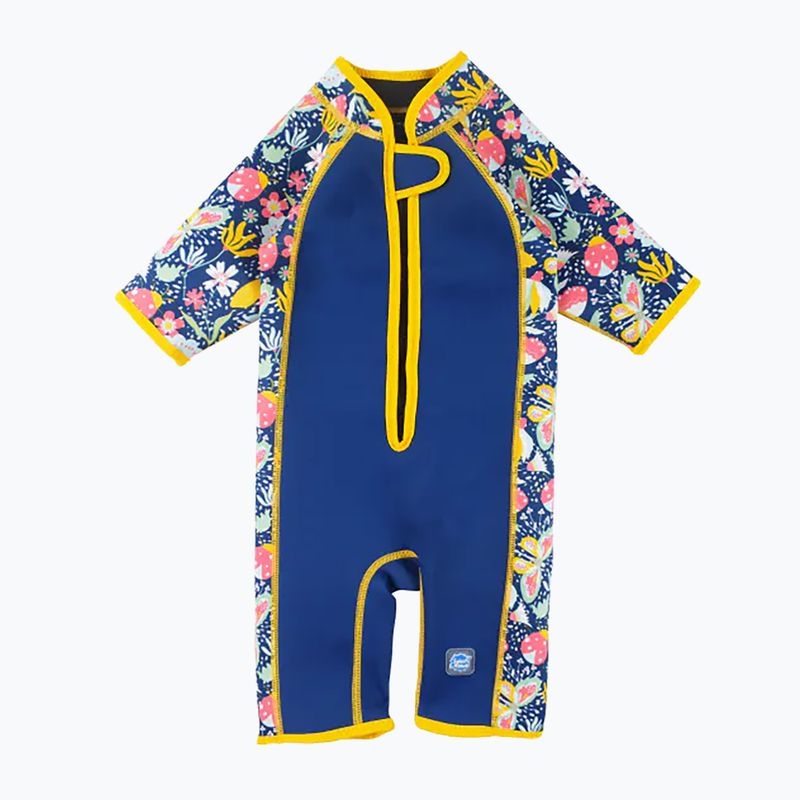 Schiuma da nuoto per bambini Splash About Shortie Meadow blu navy/giallo