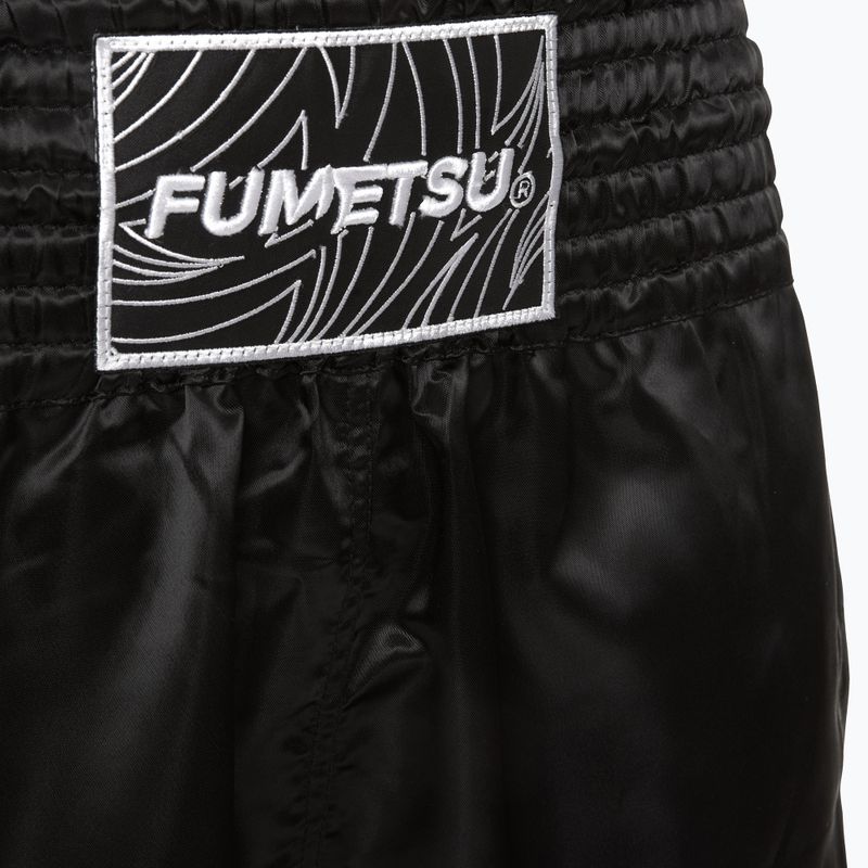FUMETSU Origins Pantaloncini da allenamento Muay Thai da uomo, nero 3