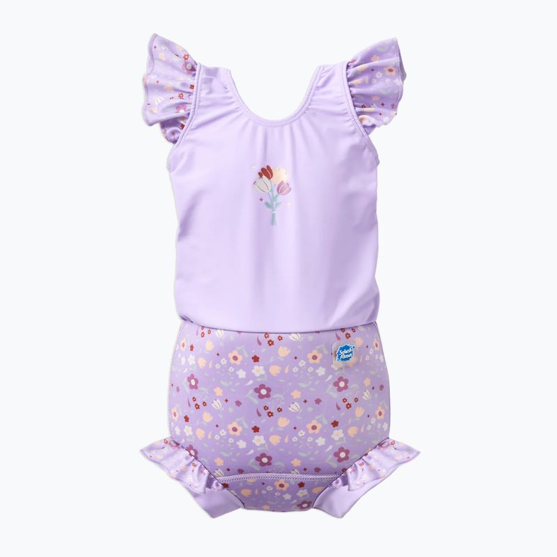 Costume intero per bambini con pannolino Splash About Happy Nappy Frills campo di fragole