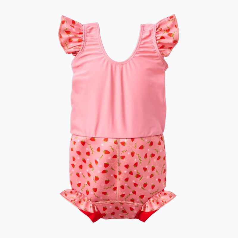 Costume intero per bambini con pannolino Splash About Happy Nappy Frills campo di fragole 2