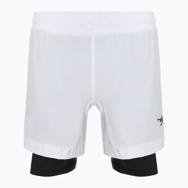Pantaloncini da allenamento da uomo FUMETSU Origins Dual Layer bianco