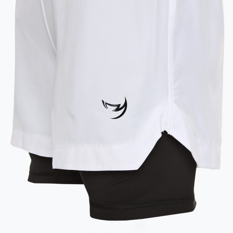 Pantaloncini da allenamento da uomo FUMETSU Origins Dual Layer bianco 3