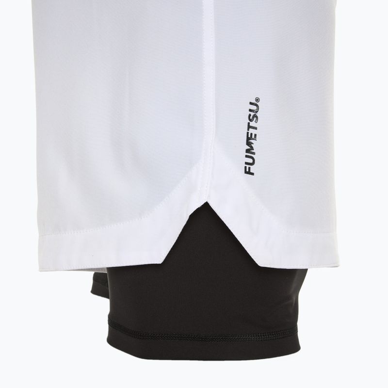 Pantaloncini da allenamento da uomo FUMETSU Origins Dual Layer bianco 4