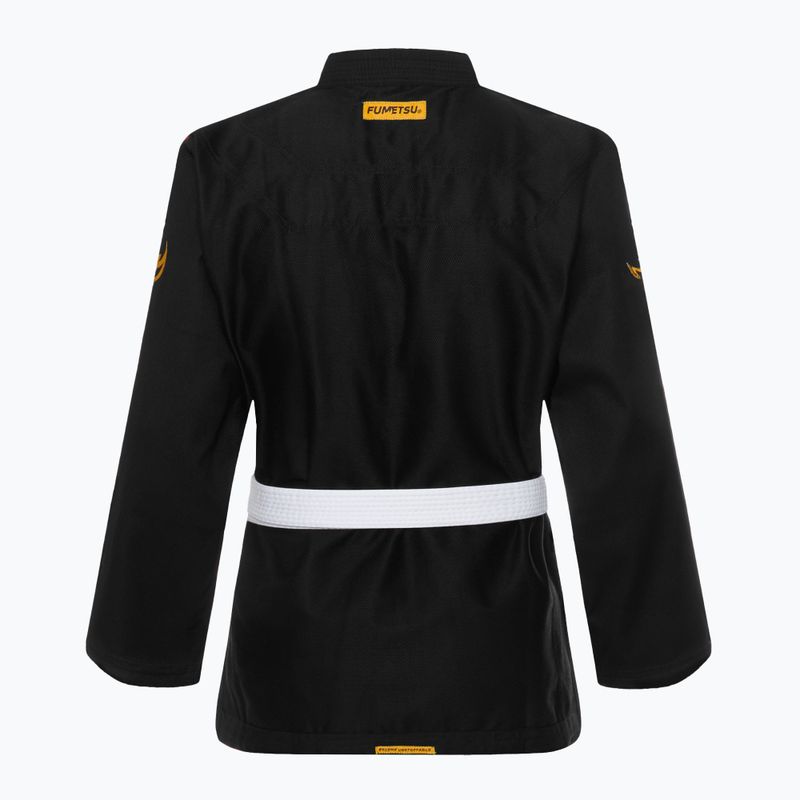 GI per jiu-jitsu brasiliano FUMETSU Ghost V-Lite BJJ nero/giallo 3