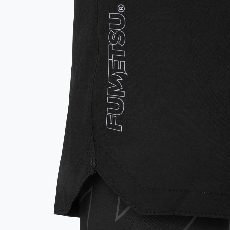 Pantaloncini da allenamento a doppio strato FUMETSU Icon da uomo, nero 5