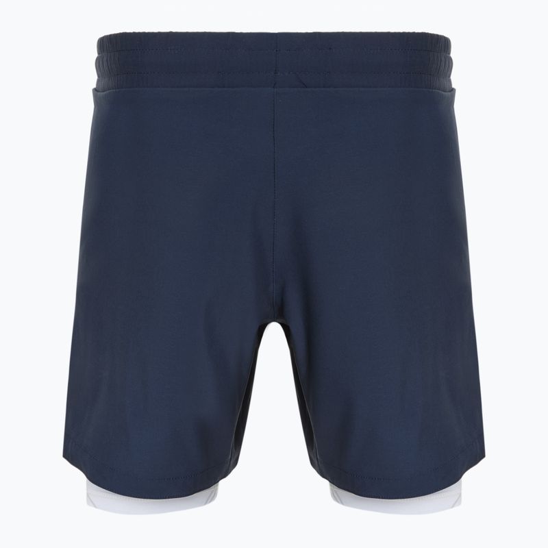 Pantaloncini da allenamento FUMETSU Icon Dual Layer da uomo blu/bianco 2