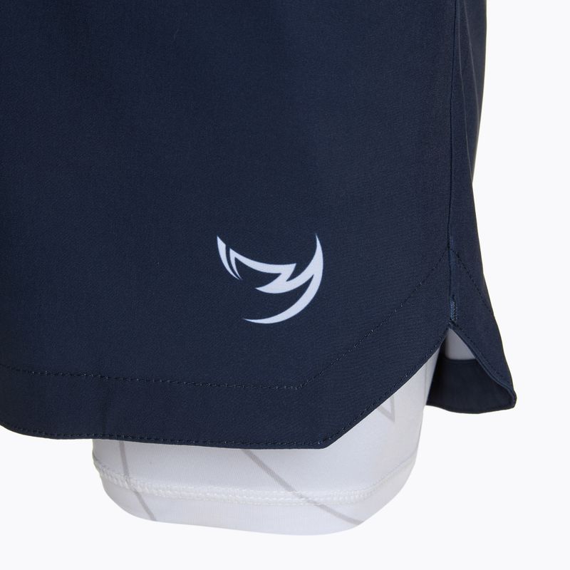 Pantaloncini da allenamento FUMETSU Icon Dual Layer da uomo blu/bianco 3