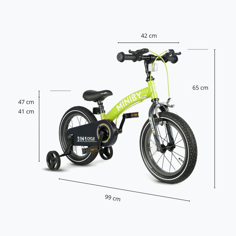 Bicicletta per bambini Qplay Miniby 3in1 verde 6