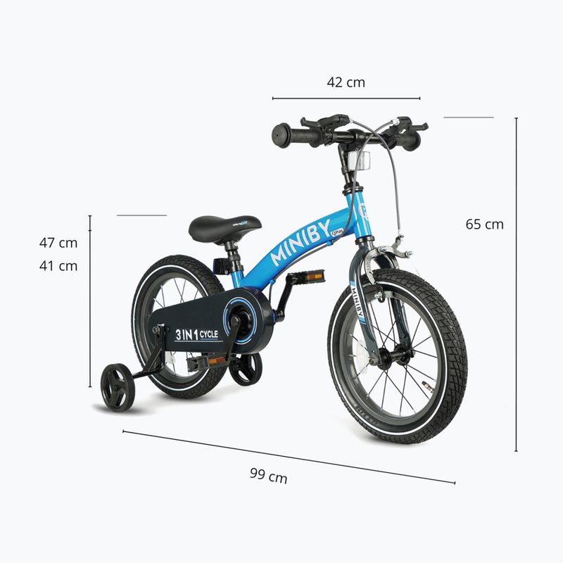 Bicicletta per bambini Qplay Miniby 3in1 blu 6