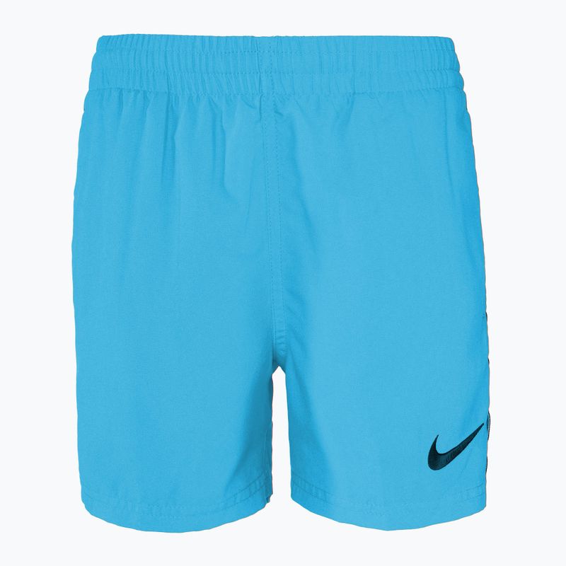 Pantaloncini da bagno da bambino Nike Logo Tape 4'' Volley blue lightning