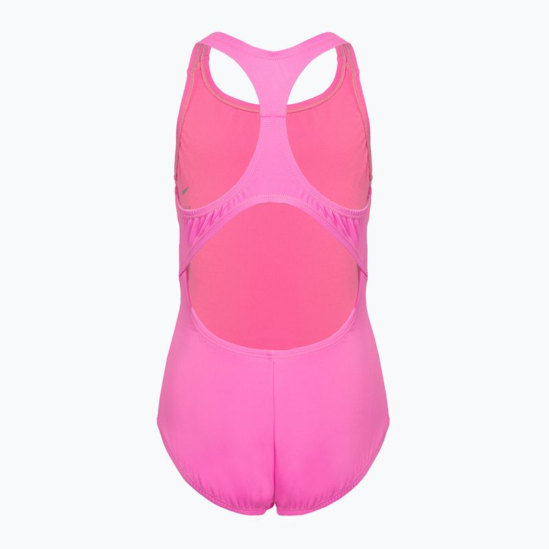 Costume da bagno intero Nike Essential Racerback rosa incantesimo per bambini 2
