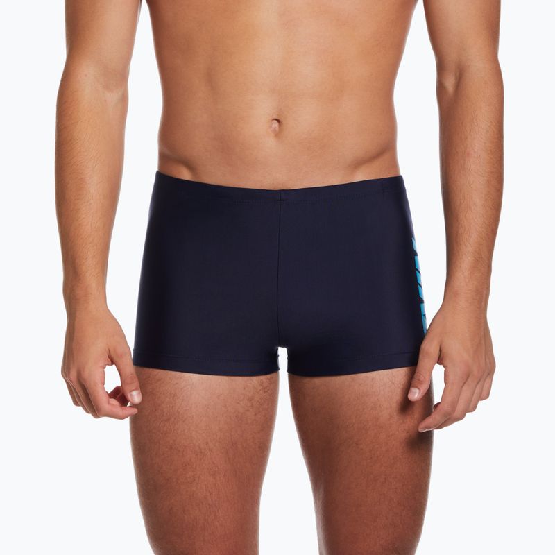 Boxer da bagno a gamba quadrata Nike Shift Uomo, mezzanotte marina 5