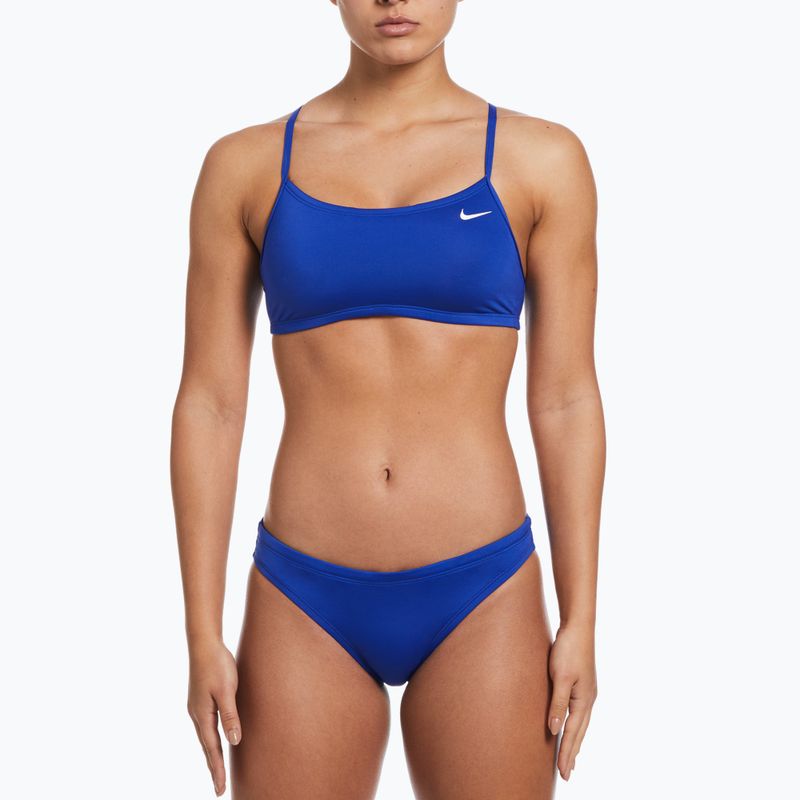 Costume da bagno due pezzi donna Nike Essential Sports Bikini racer blu