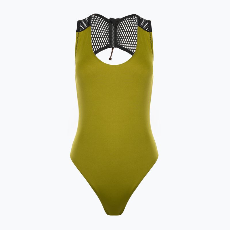 Costume intero Nike Wild Keyhole moss da donna