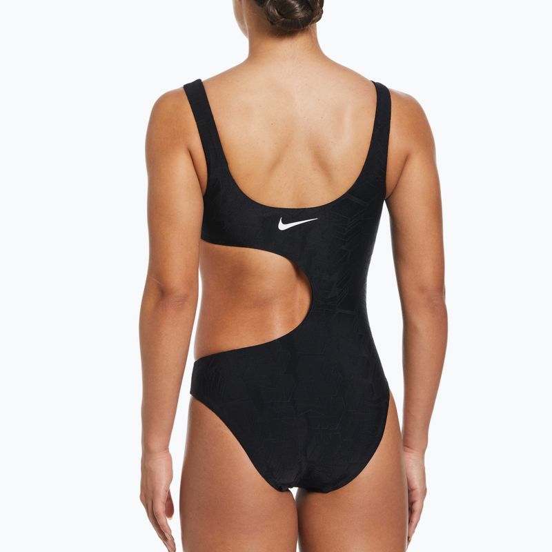 Costume intero da donna Nike Block Texture nero 6