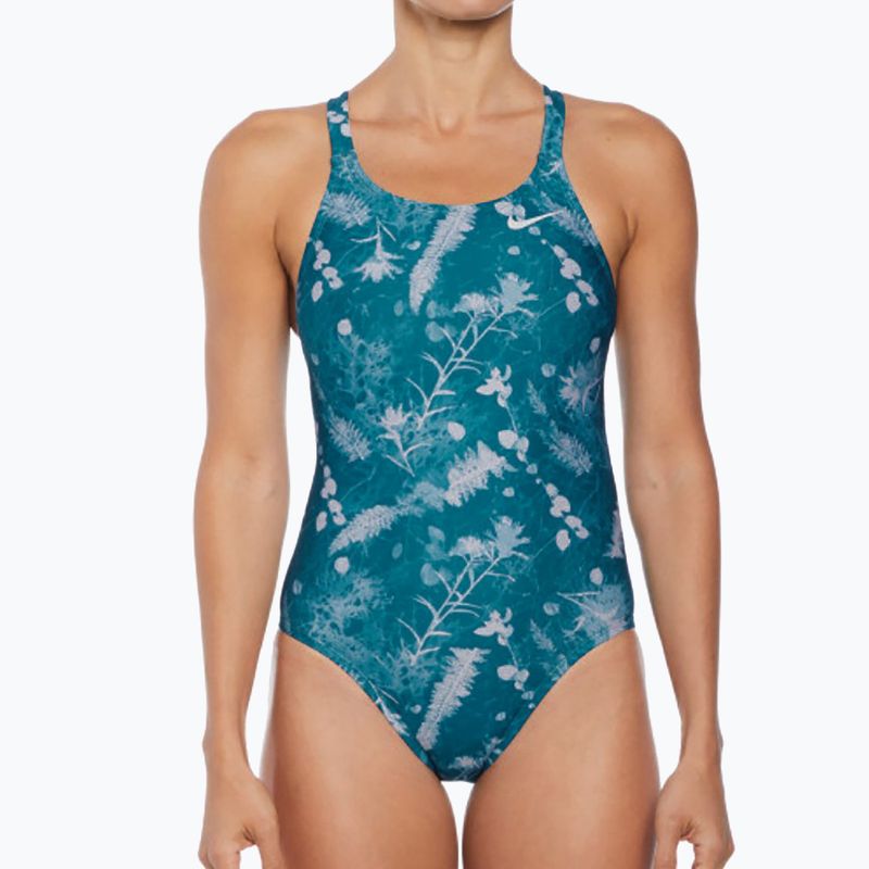 Costume intero donna Nike Hydrastrong Multi Print Fastback mineral teal 4
