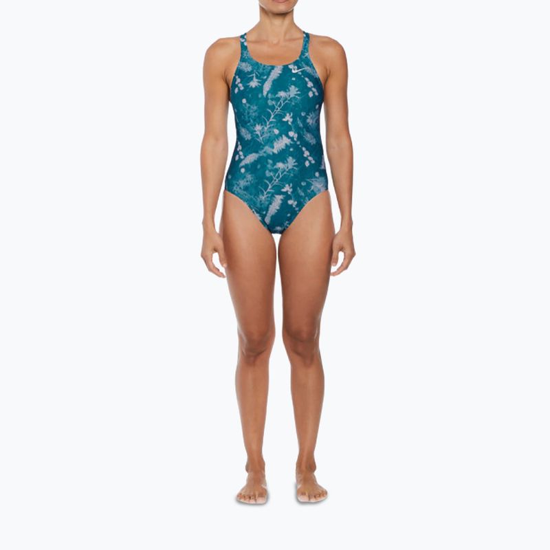 Costume intero donna Nike Hydrastrong Multi Print Fastback mineral teal 5