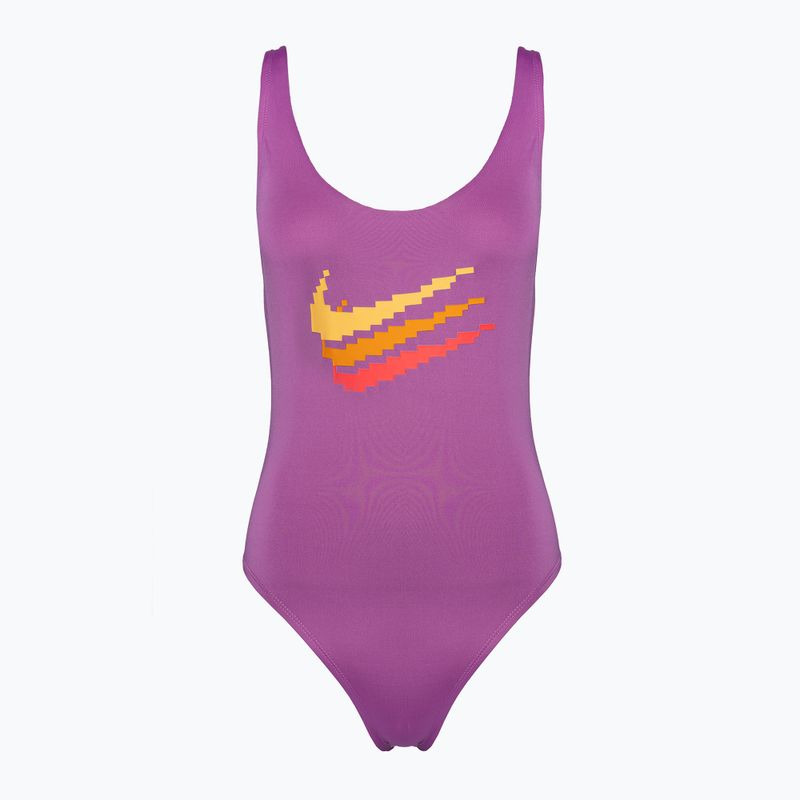 Costume intero donna Nike Multi Logo U-Back fucsia dream