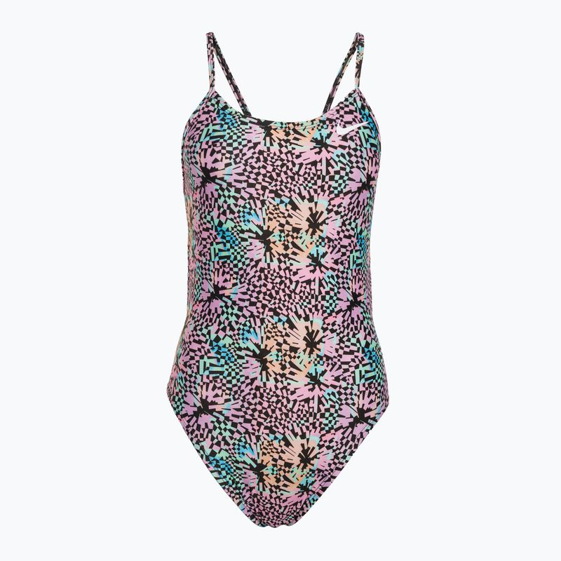 Costume da bagno intero donna Nike Hydrastrong Multi Print rosa fiorito