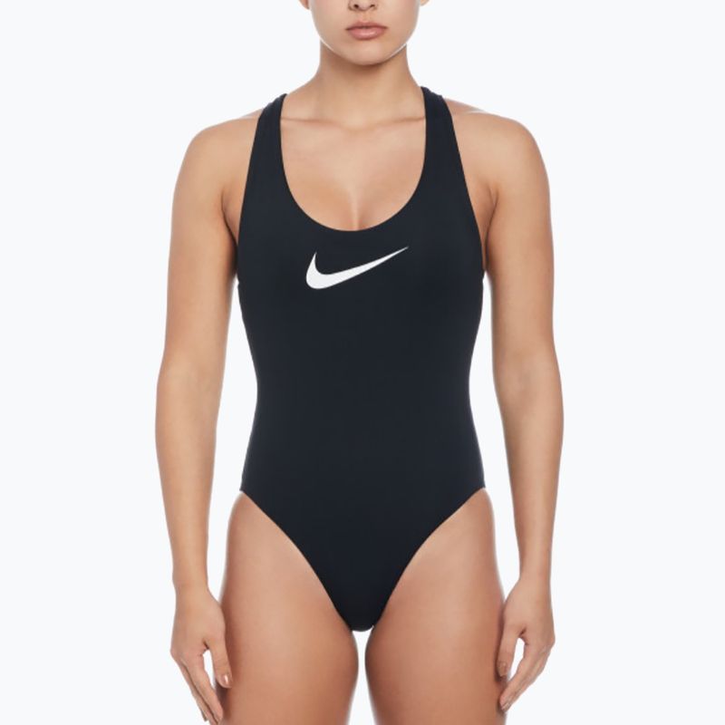 Costume intero donna Nike Logo Tape nero 5