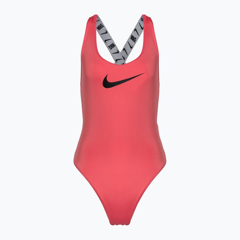 Costume intero donna Nike Logo Tape sea coral