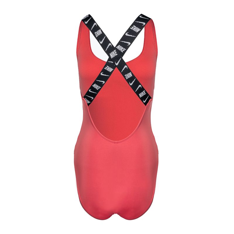 Costume intero donna Nike Logo Tape sea coral 2