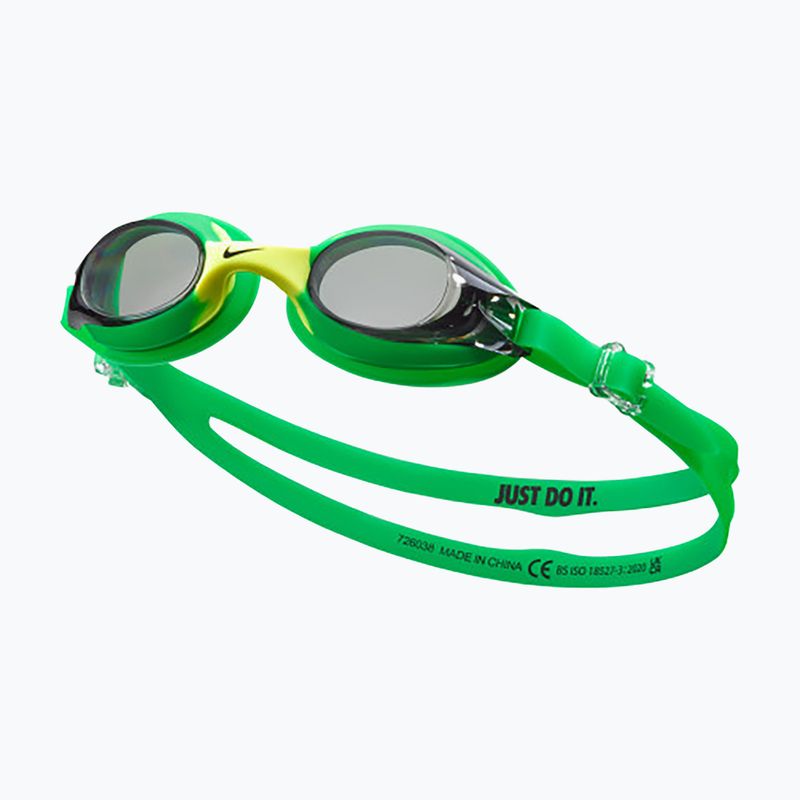 Occhialini da nuoto Nike Lil Swoosh Junior verde scintilla