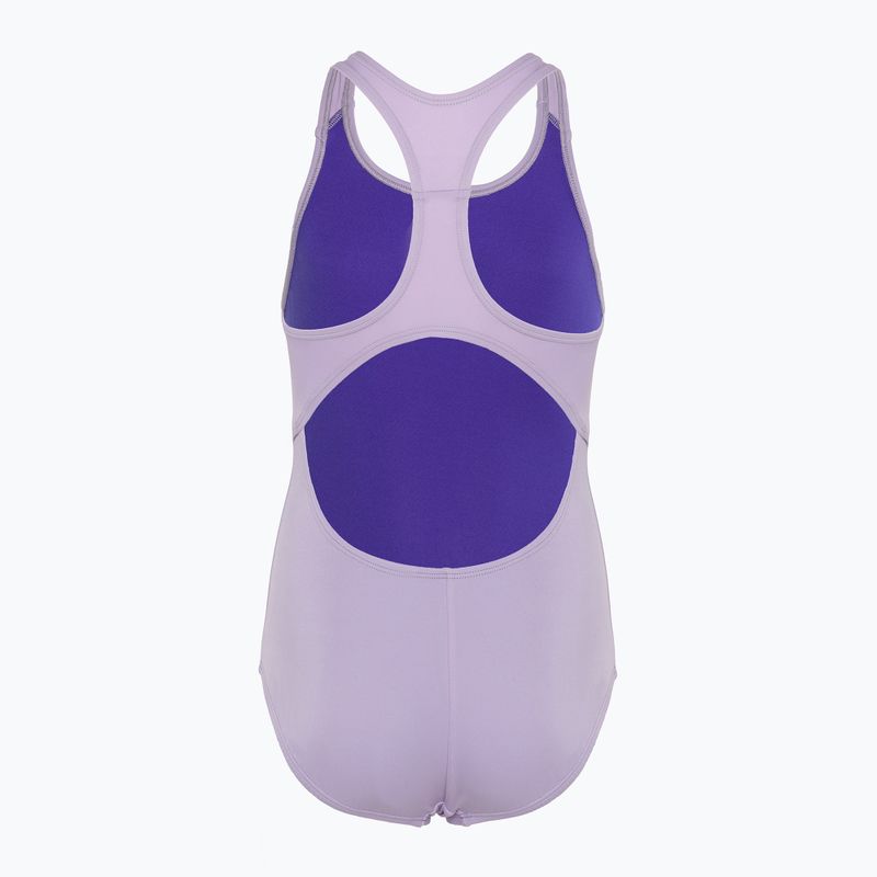 Costume intero Nike Essential Racerback lilla fiorito per bambini 2