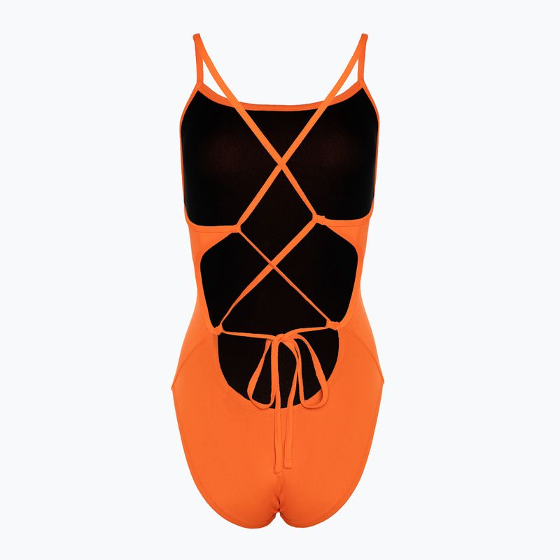 Costume intero donna Nike Lace Up Tie Back total orange 2