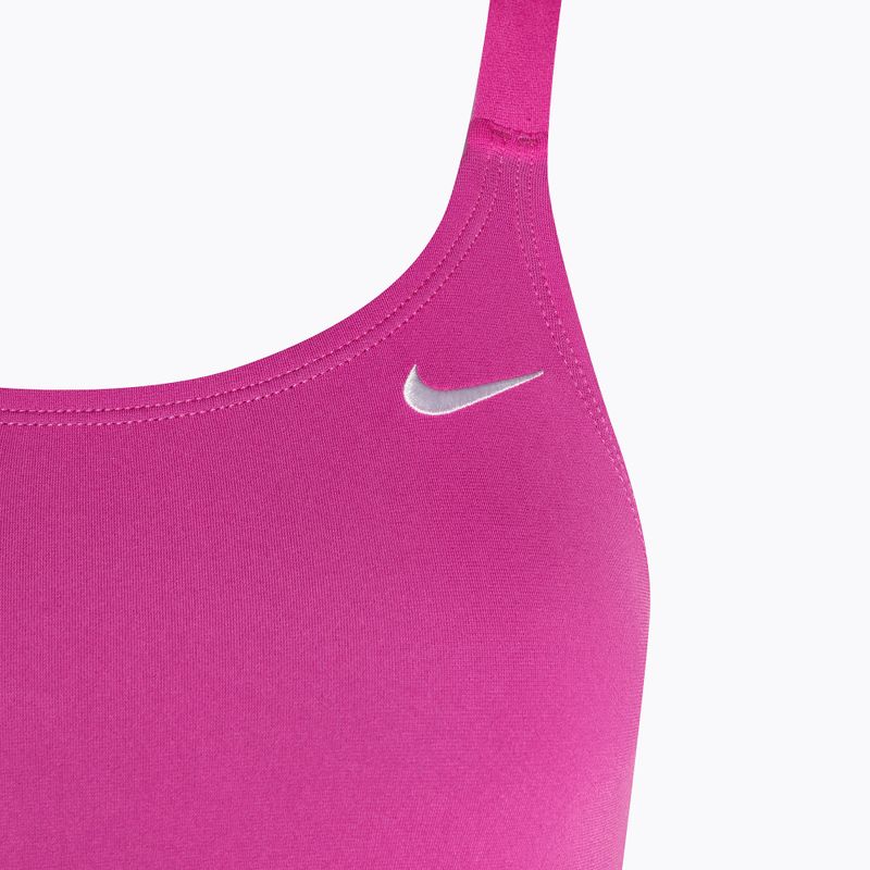 Costume intero donna Nike Hydrastrong Solid Fastback rosa fuoco 3