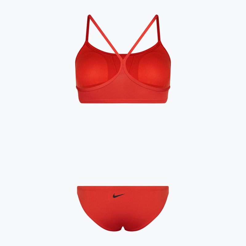 Costume da bagno a due pezzi da donna Nike Essential Sports Bikini light crimson 2