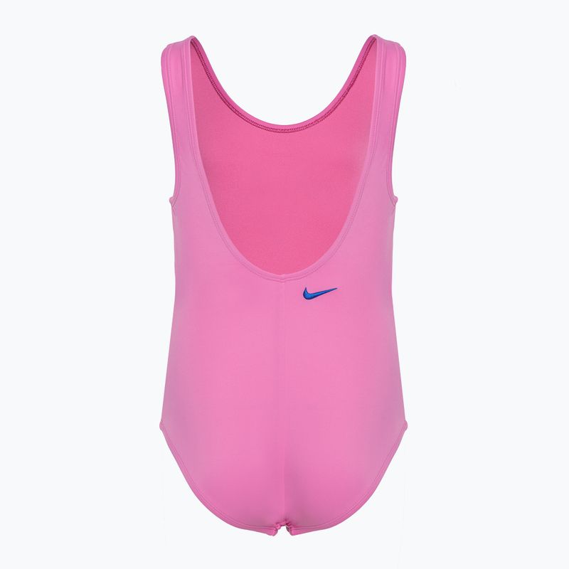 Costume intero Nike Multi Logo U-Back per bambini, colore rosa giocoso 2