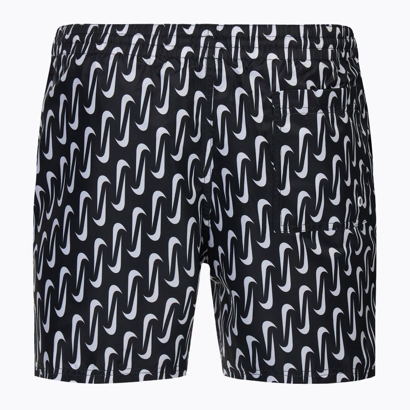 Pantaloncini da bagno Nike Swoosh Link 5" Volley da uomo, nero 2