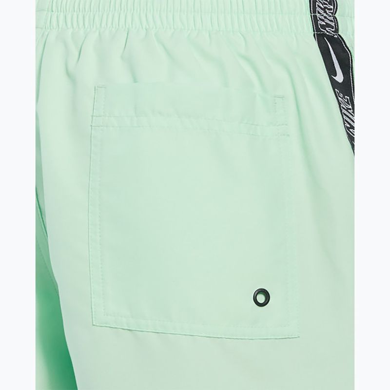 Pantaloncini da bagno Nike Logo Tape 5" Volley uomo verde vapore 10