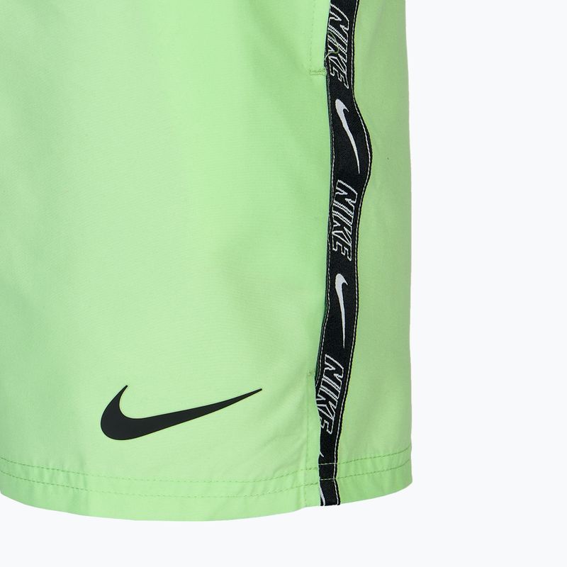 Pantaloncini da bagno Nike Logo Tape 5" Volley uomo verde vapore 3