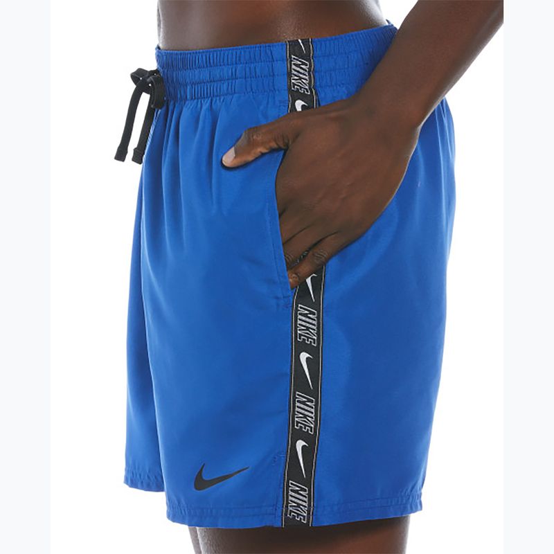 Pantaloncini da bagno da uomo Nike Logo Tape 5" Volley game royal 7