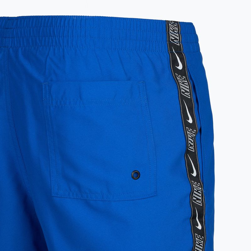 Pantaloncini da bagno da uomo Nike Logo Tape 5" Volley game royal 4