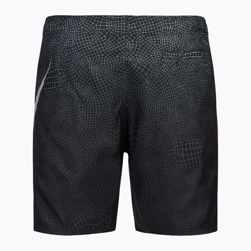 Pantaloncini da bagno da uomo Nike Grid Swoosh Breaker 9" Volley nero 2