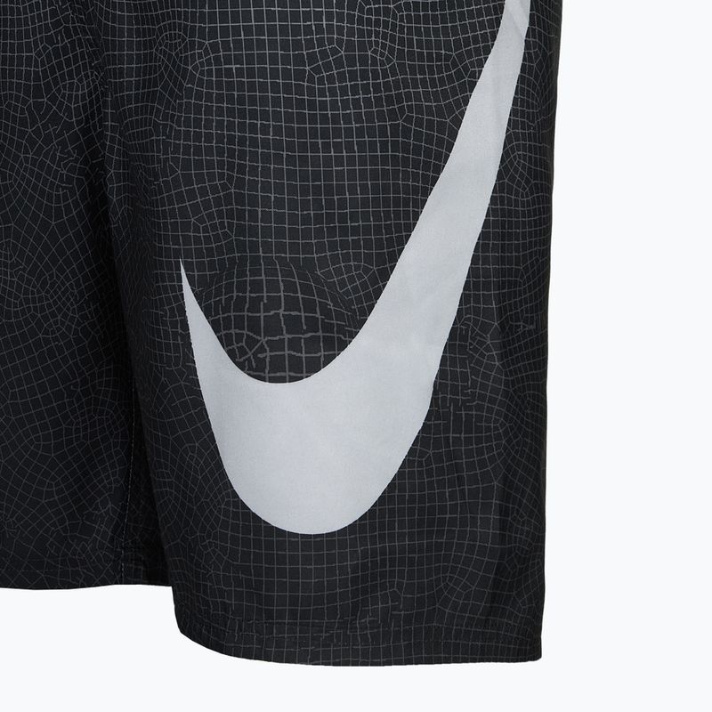 Pantaloncini da bagno da uomo Nike Grid Swoosh Breaker 9" Volley nero 3