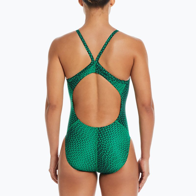 Costume intero Nike Hydrastrong Delta Racerback Court Green Donna 5
