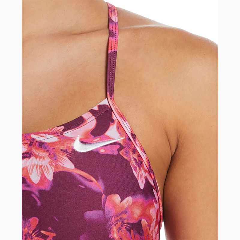 Costume intero da donna Nike Hydrastrong Cutout in schiuma rosa 6