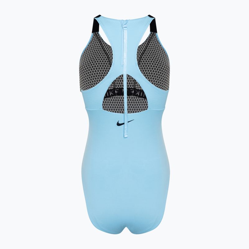 Costume intero Nike Hydralock Fusion Inclusive donna, blu acquario 2