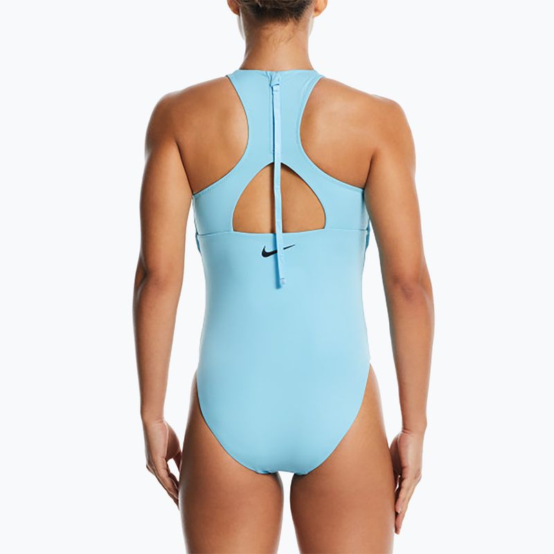 Costume intero Nike Hydralock Fusion Inclusive donna, blu acquario 7