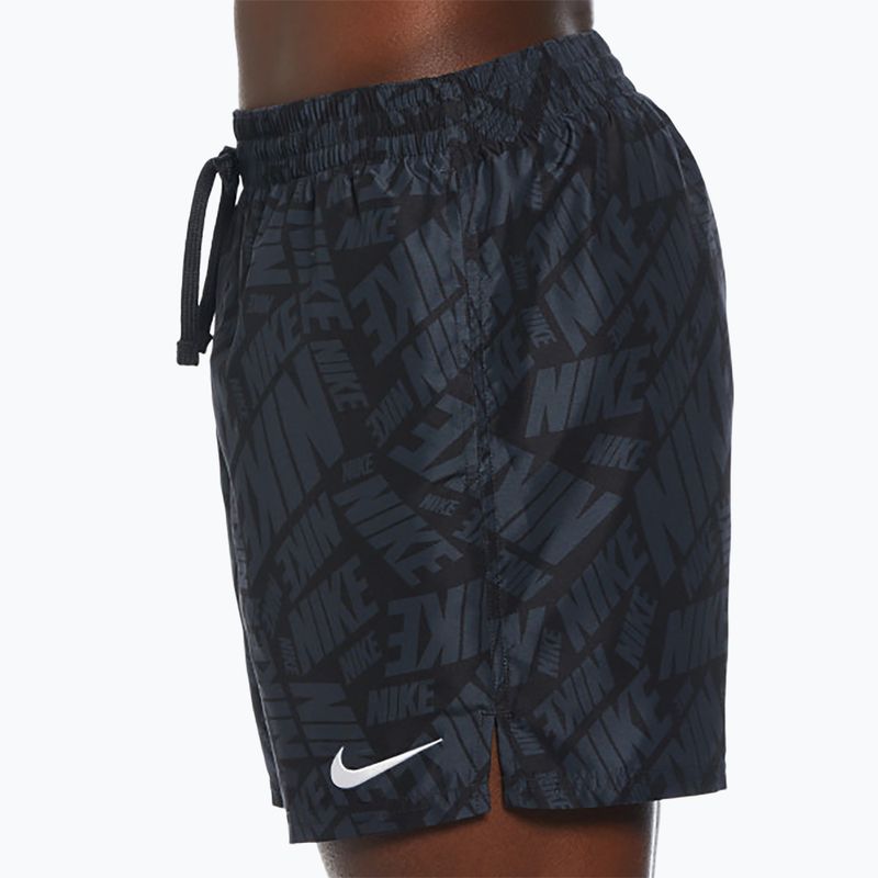 Pantaloncini da bagno Nike Tossed 5" Volley da uomo, nero 4